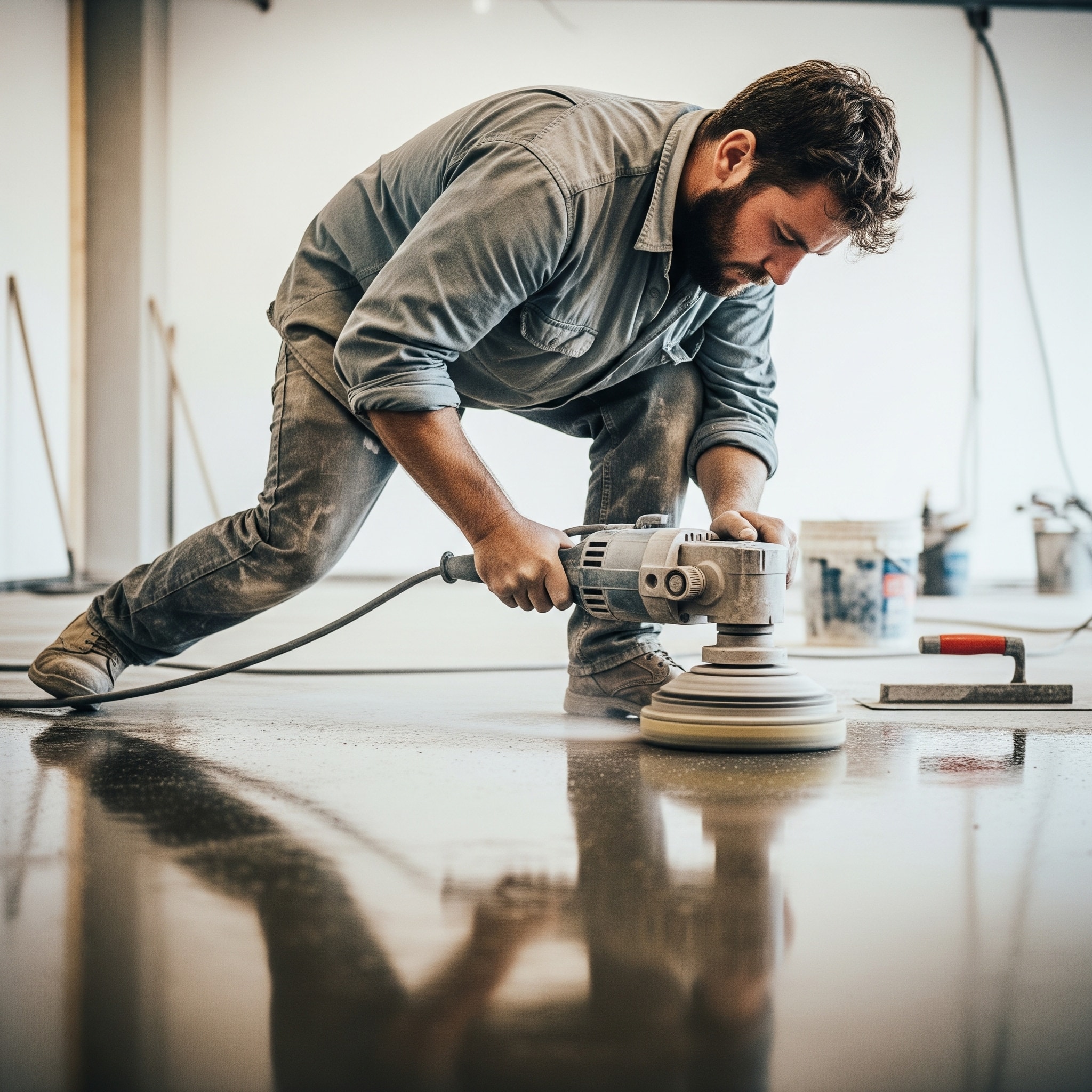 Polished Concrete Flooring by Wirth Floor for Brisbane Office