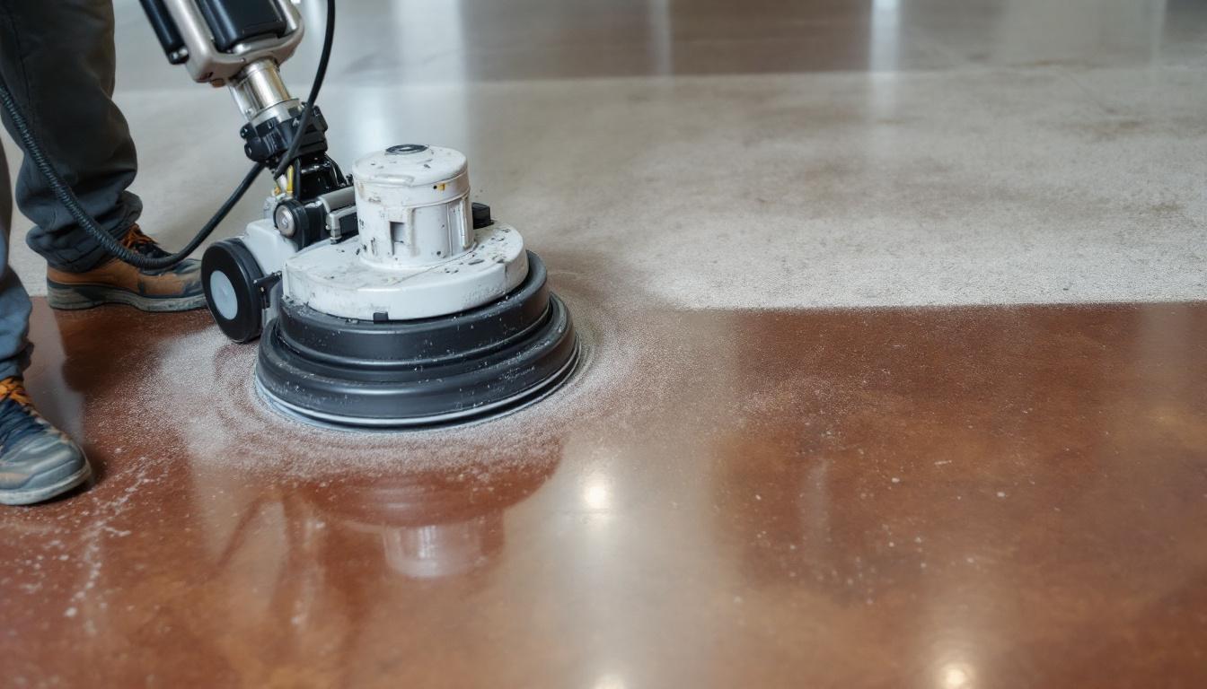 How to Polish Stained Concrete Floors