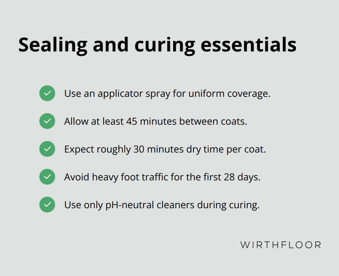 Checklist of sealing intervals and curing care for polished concrete. - modern polished concrete floors