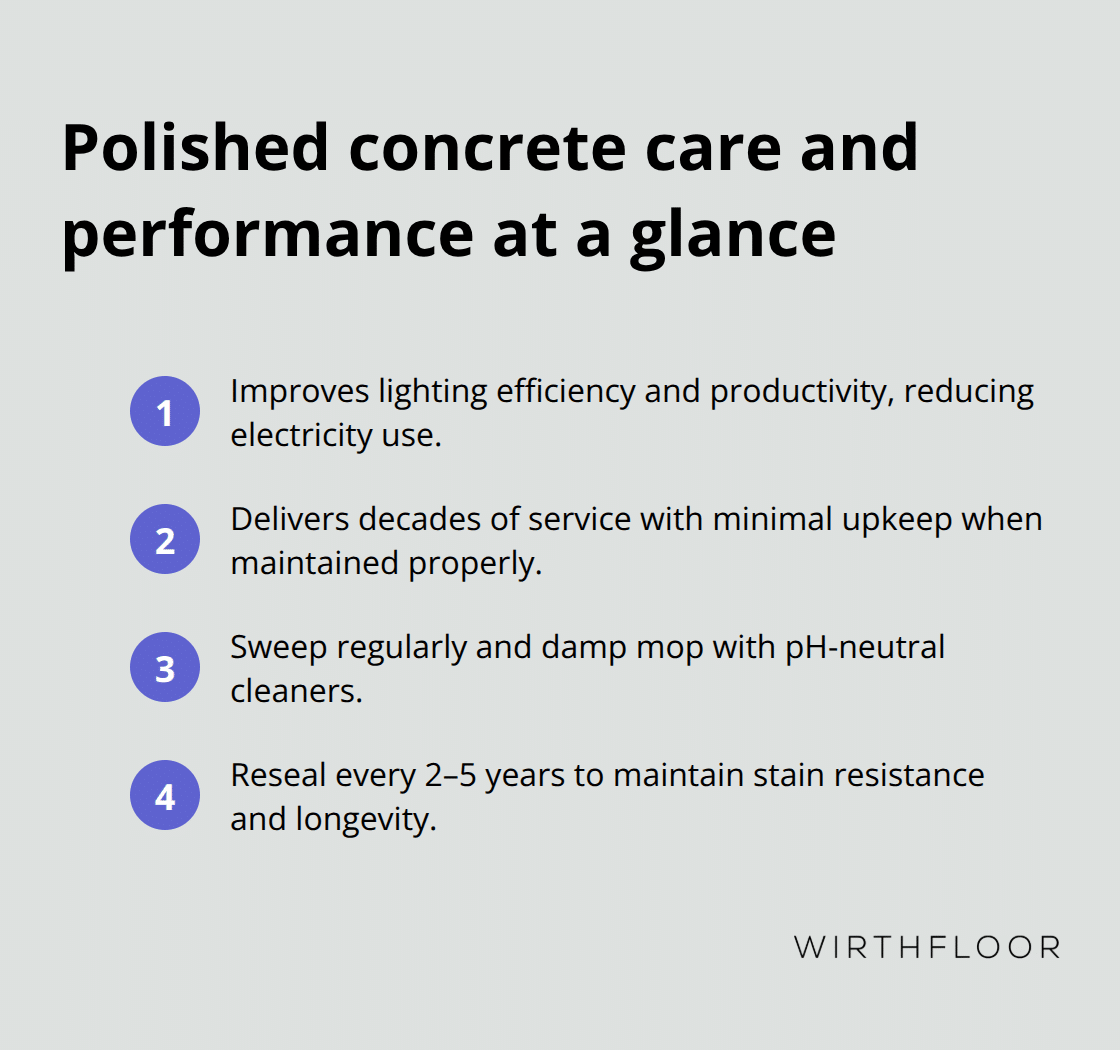 Quick tips for maintaining polished concrete and extending floor life - types of finishes for concrete